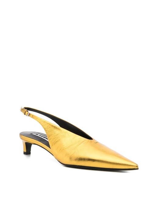 Jil Sander Metallic 35Mm Leather Pumps