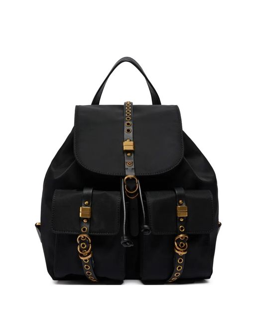 Pinko Black Medium Nylon Backpack