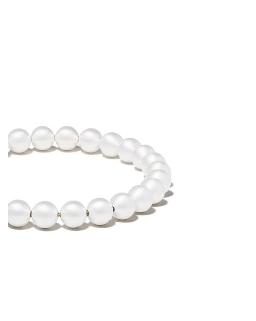 Le Gramme White Le 47 Beaded Bracelet