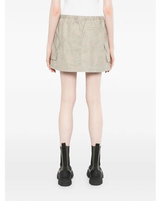 JNBY Natural Floral-Print Mini Skirt
