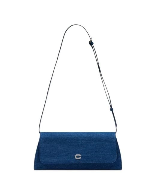 CAREL PARIS Blue Madeleine Denim Shoulder Bag