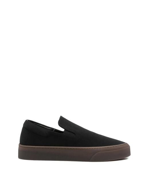 The Row Black Slip-On Sneakers