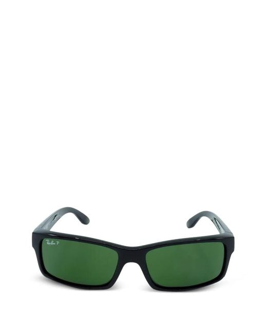 Ray-Ban Green Lunettes De Soleil À Monture Rectangulaire Et Verres Polarisés for men