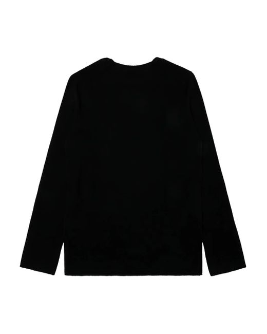COMME DES GARÇONS PLAY Black Heart-Patch Crew-Neck Sweater for men