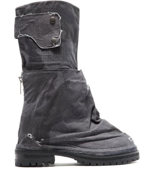 424 Black Dragonrider Biker Boots for men