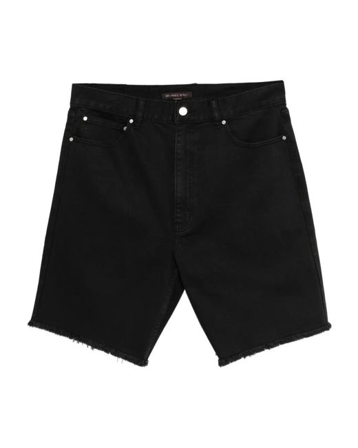 Michael Kors Black Frayed Denim Shorts for men
