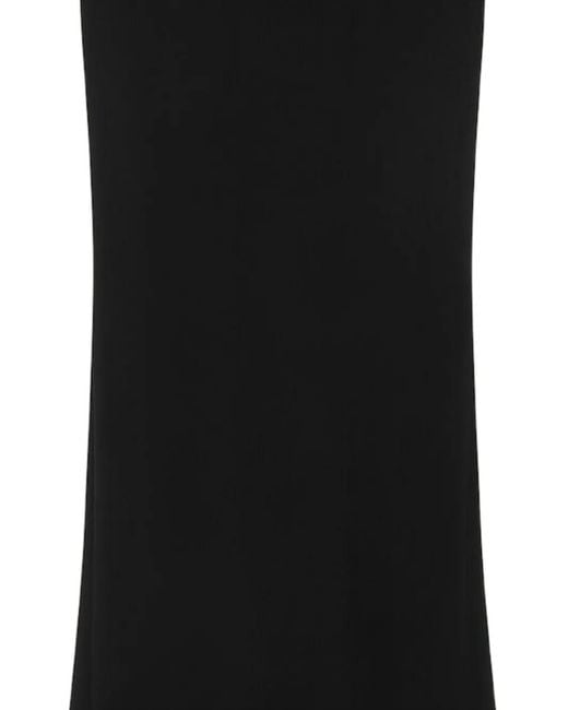 Givenchy Black Spaghetti-Strap Back-Drape Maxi Dress