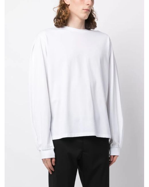 Random Identities White Graphic-Print Long-Sleeve T-Shirt for men