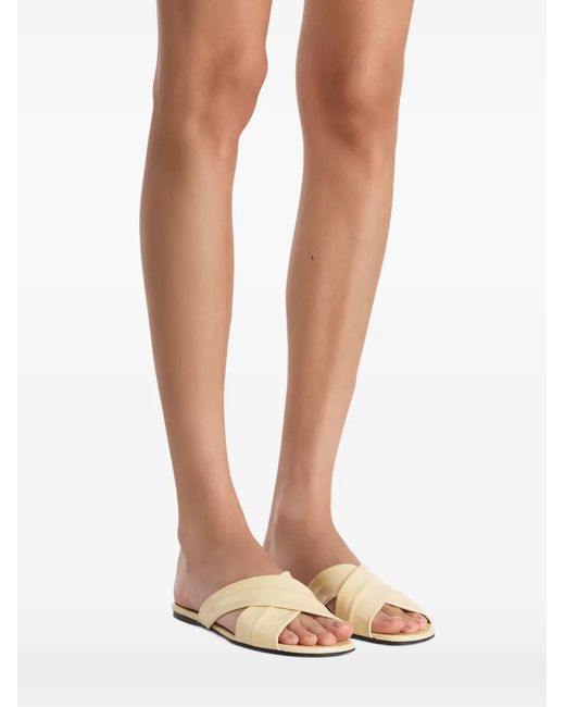 Khaite Metallic Liria Flat Sandals