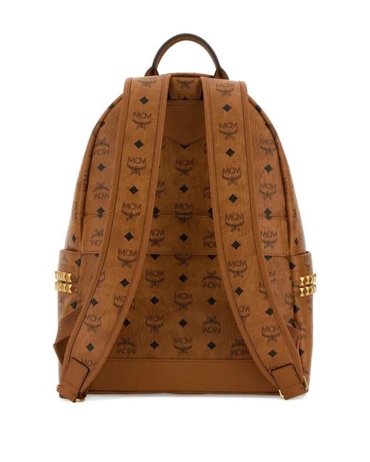 MCM Brown Medium Stark Visetos Backpack