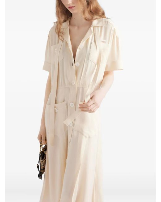 Prada Natural Lace Shirt Dress