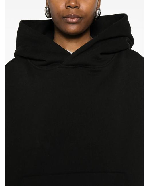 Entire studios Black Cotton Pouch Hoodie