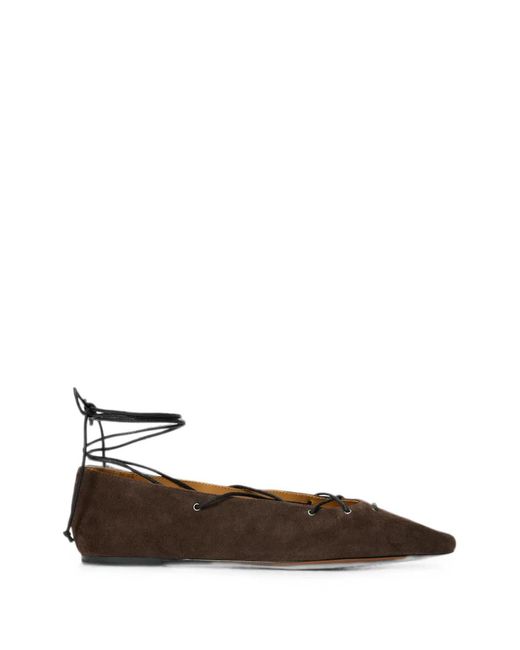 Polo Ralph Lauren Brown Suede Ballet Flats