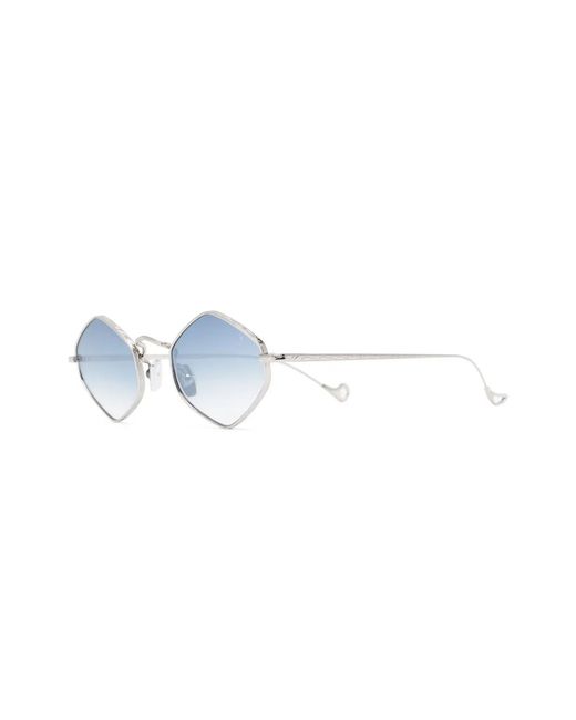 Eyepetizer Blue Geometric-Frame Sunglasses
