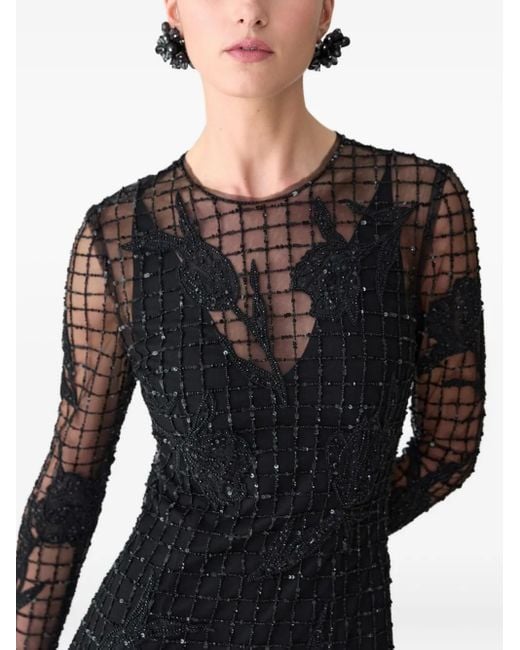 Abito Da Sera Con Ricamo di Carolina Herrera in Black
