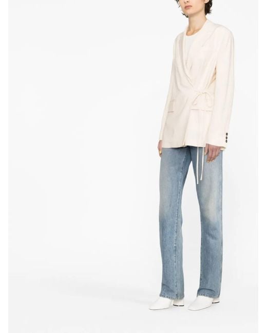 Blazer Con Cierre De Lazo MSGM de color White
