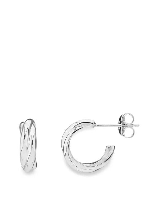 Auree Jewellery White Mini Knightsbridge Triple Hoop Earrings
