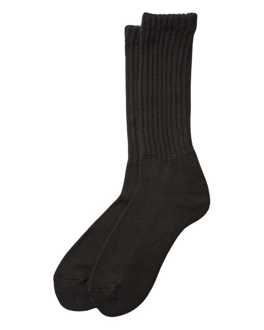 RoToTo Black Ribbed Socks for men