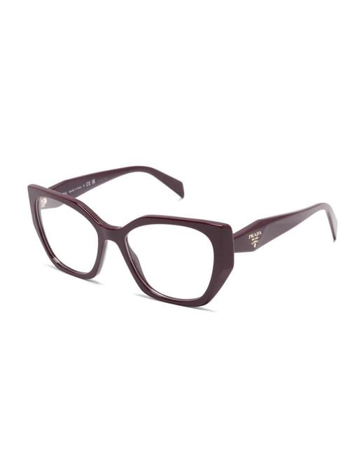 Prada Brown Geometric-Frame Glasses