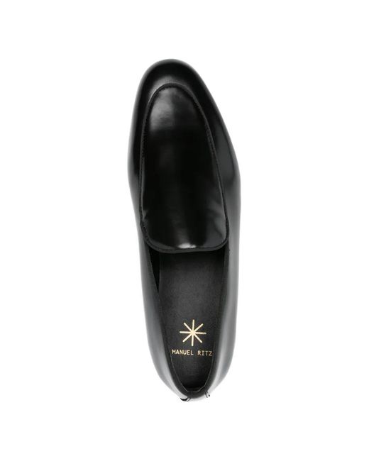 Manuel Ritz Black Leather Loafers for men