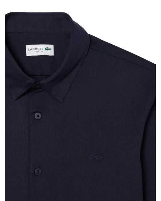 Lacoste Blue Long-Sleeve Button Shirt for men