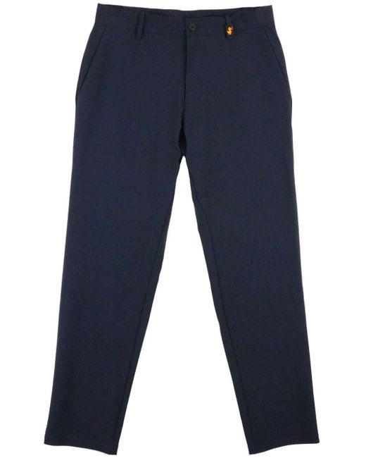 Save The Duck Blue Logo Patch Tailored Trousers for men