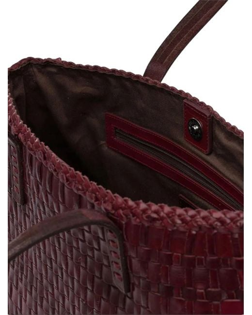 Dragon Diffusion Purple Salvage Woven Calf Leather Tote Bag