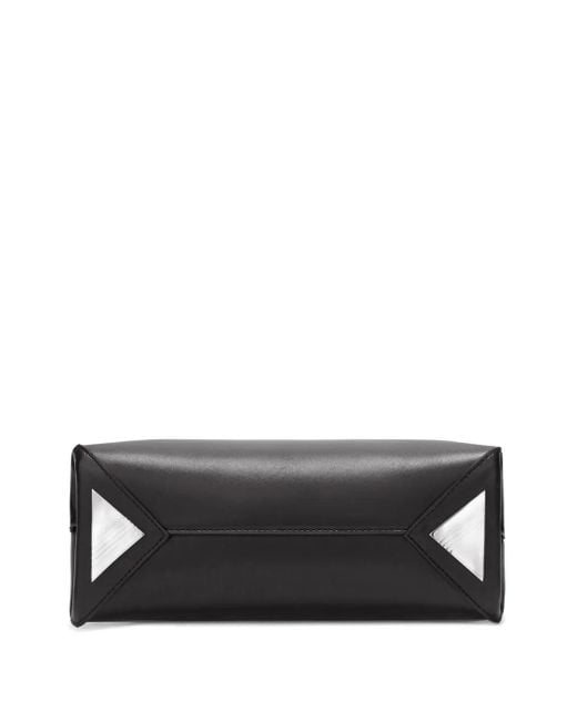 The Attico Black Small Day Off Leather Clutch Bag