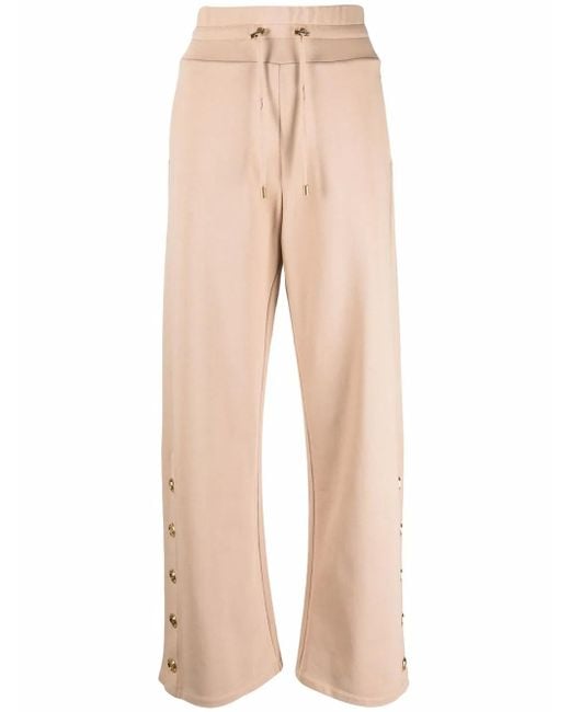 Balmain Natural Side-Button Detail Trousers