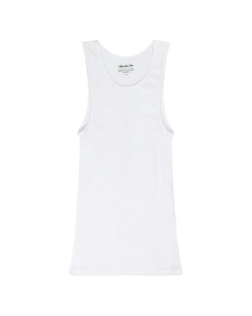 Aimé Leon Dore White Ribbed-Knit Tank Top (Set Of Three) for men