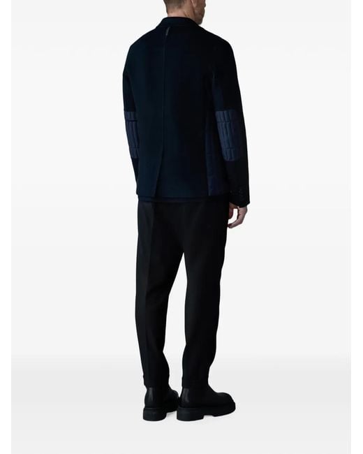 Mackage Blue John Quilted Wool Blazer for men