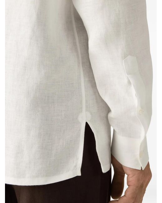 Zegna White Cotton Shirt for men
