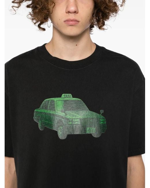 Melt Black Graphic-Print T-Shirt for men