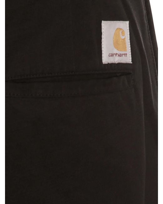 Carhartt Black Button Patch Trousers for men