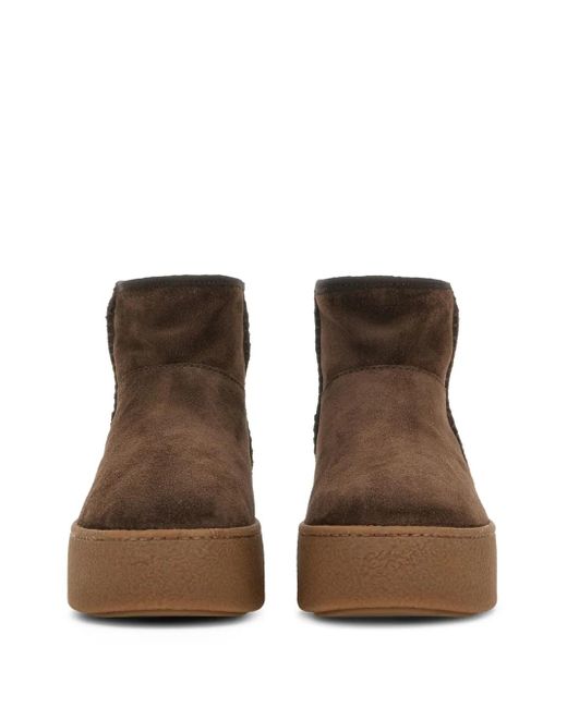 Hogan Brown Suede Ankle Boots