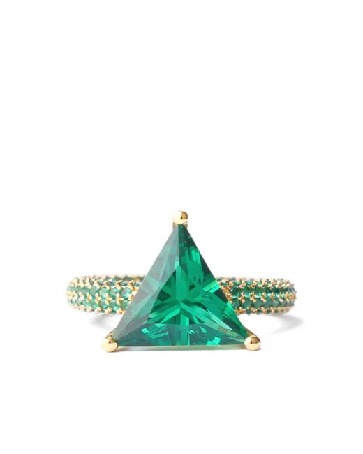 Izabel Display Green Mega Triangle Ring