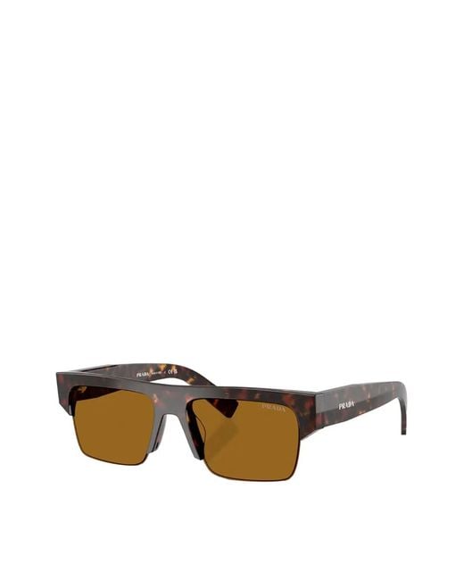 Prada Brown Square-Frame Sunglasses