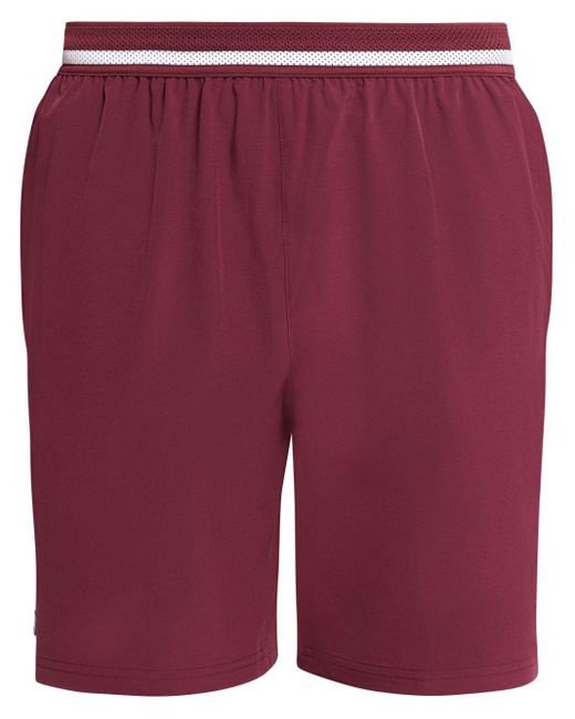 Pantalones cortos de deporte bordados Lacoste de hombre de color Red