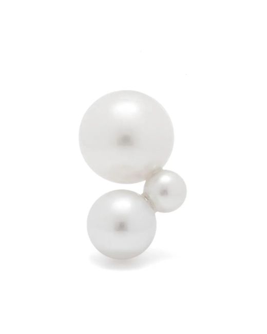 Sophie Bille Brahe White 14Kt Freshwater Pearls Petite Stellari Single Earring