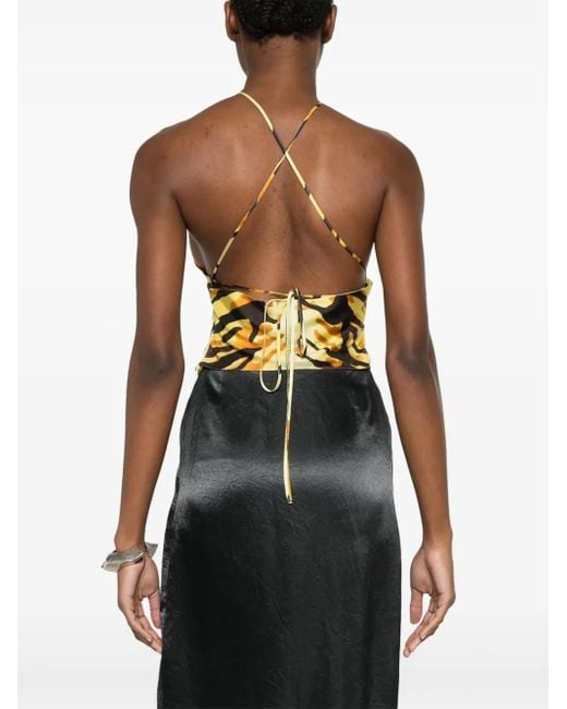 Nanushka Lilia Top in het Metallic