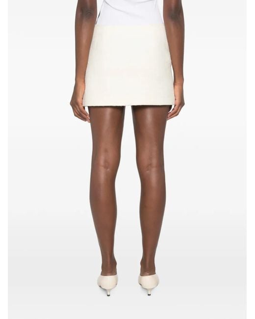 A.M.G White Welt-Pockets Mini Skirt