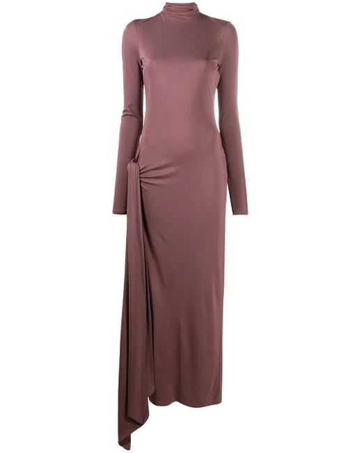 The Attico Purple Kleid Mit Schlitz
