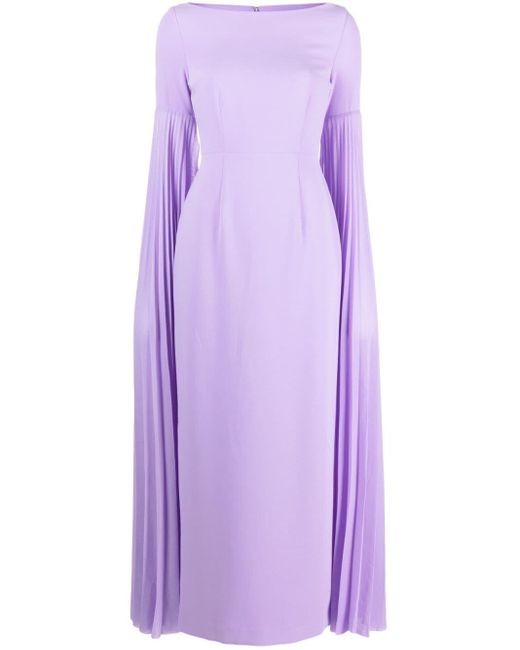 Robe Grace à coupe longue Solace London en coloris Purple