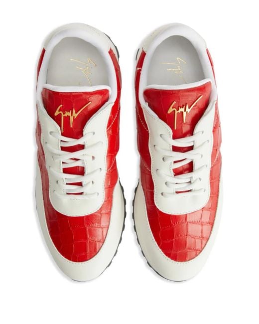 Giuseppe Zanotti Red Jimi Running Sneakers