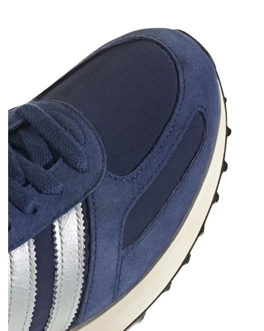 Adidas Blue La Trainer Leather Sneakers for men