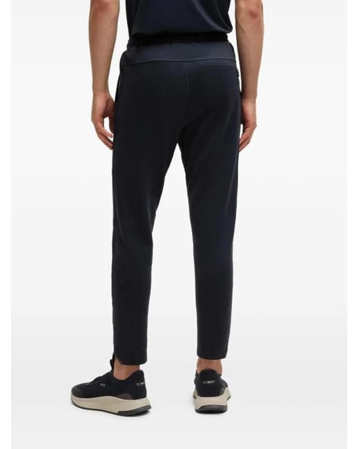 Boss Blue Logo-Embellished Track Pants for men