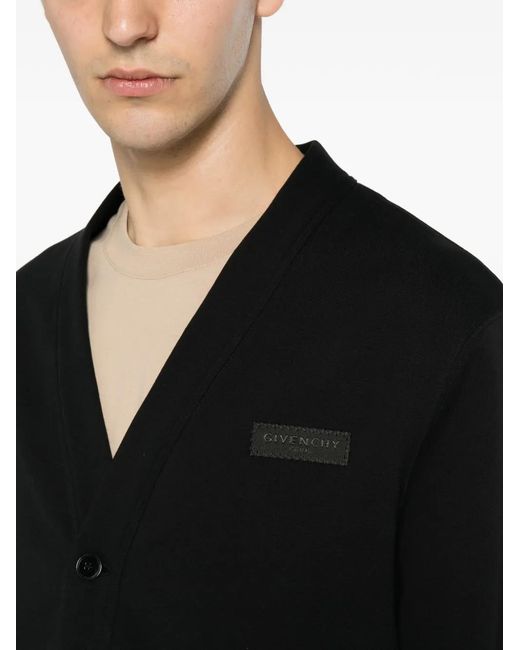 Givenchy Cardigan Mit Logo-Patch in Black für Herren