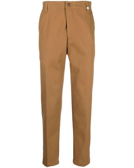 Myths Natural Logo-Patch Straight-Leg Trousers for men