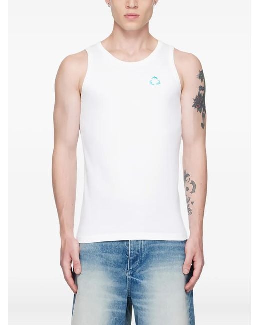 BOTTER White Recycle-Detail Tank Top for men