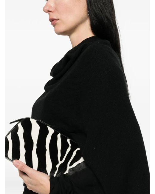 Be You Black V-Neck Poncho